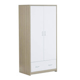 Babymore Luno/Veni Wardrobe - Warm Oak & White Babymore Luno/Veni Wardrobe - Warm Oak & White