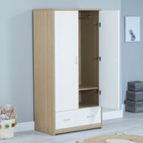 Babymore Luno/Veni Wardrobe - Warm Oak & White