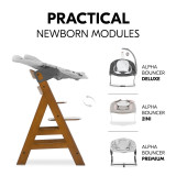 Hauck Alpha+ Wooden Highchair - Walnut