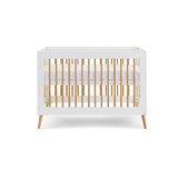 Obaby Maya Mini Cot Bed - White with Natural