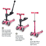 Micro Mini 3in1 Deluxe Scooter - Pink