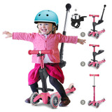 Micro Mini 3in1 Deluxe Scooter + FREE Bell - Pink