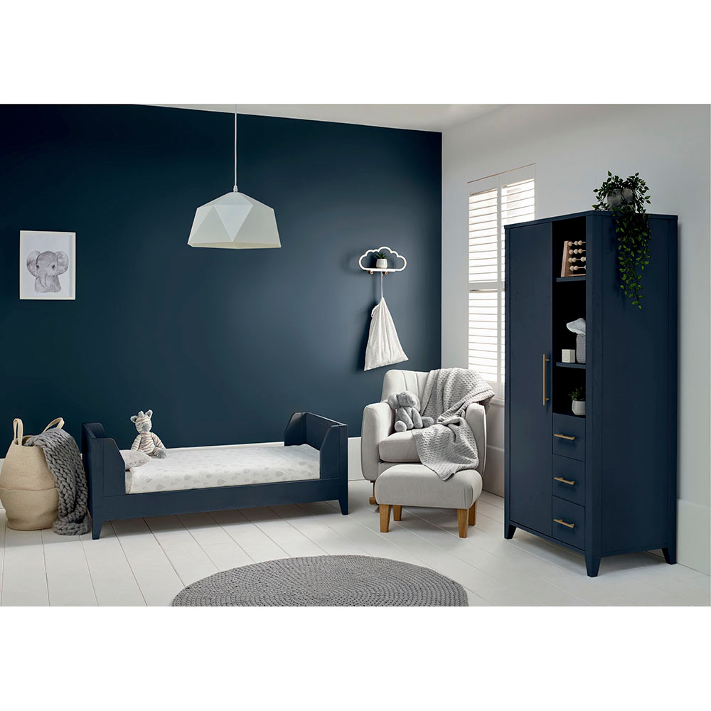 Mamas & Papas Melfi Cot Bed & Storage Wardrobe Midnight Blue