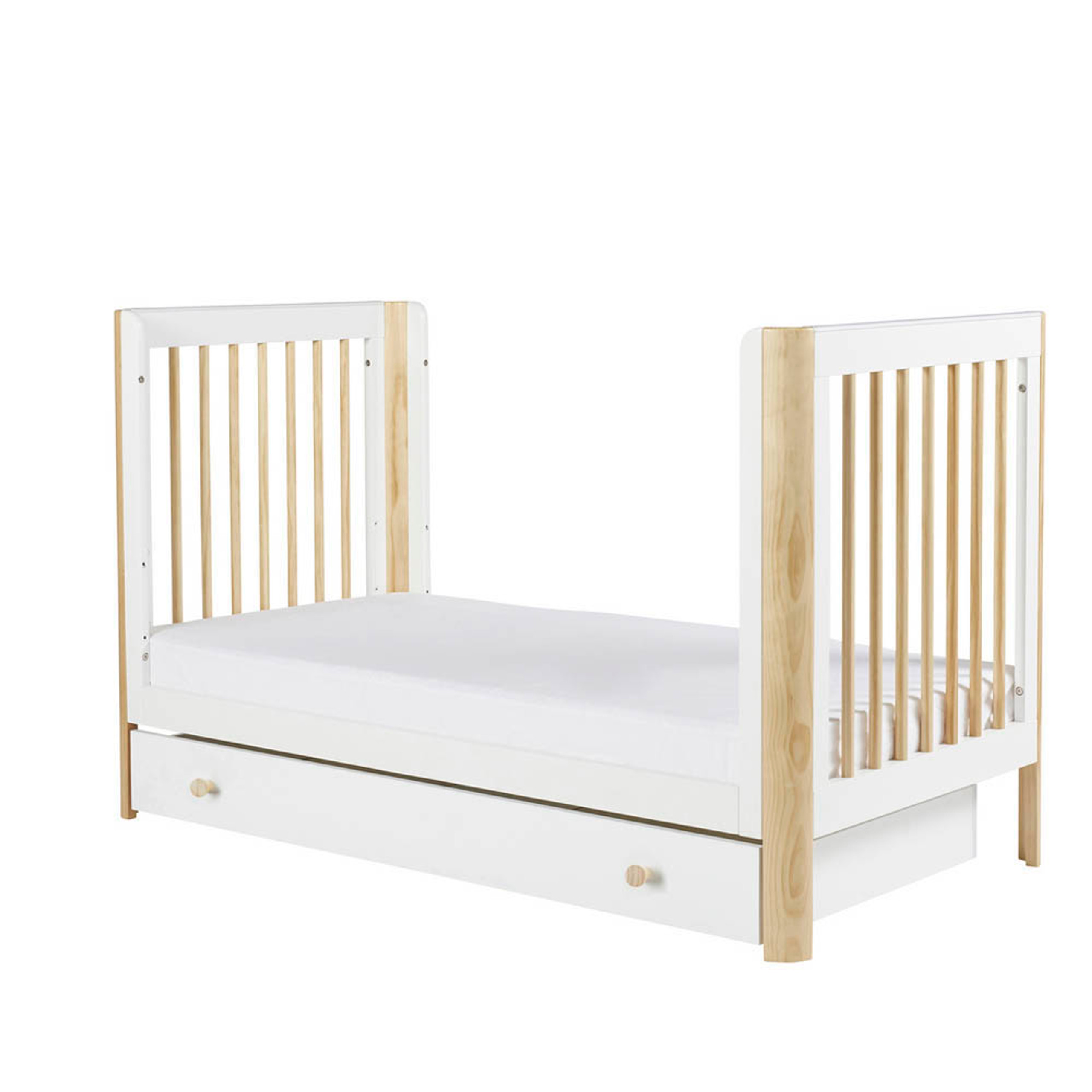 Ickle Bubba Tenby Cot Bed, Under Drawer, Changing Unit & Deluxe