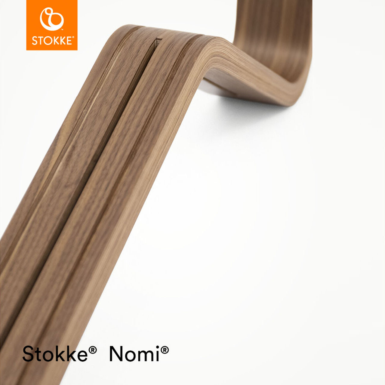 Stokke® Nomi® Chair - Walnut/White | Winstanleys Pramworld