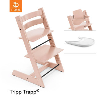 Stokke® Tripp Trapp® Highchair + FREE Baby Set - Hazy Grey