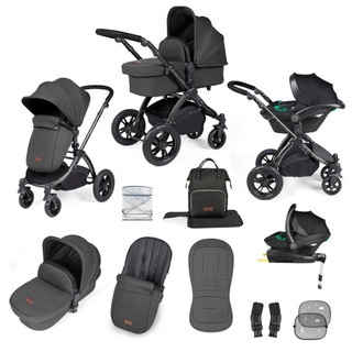 Ickle Bubba Stomp Luxe Stratus Travel System - Black/Midnight 
