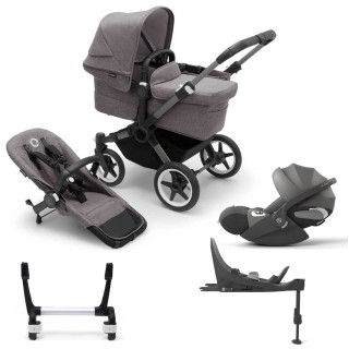 Donkey 5 Mono Cloud T Travel System inc. FREE Rocker - Graphite/Grey Melange