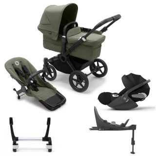 Donkey 5 Mono Cloud T Travel System inc. FREE Rocker - Black/Forest Green