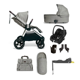 Ocarro 8-Piece Cabriofix i-Size Bundle - Woven Grey