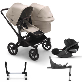 Donkey 5 Duo Cloud T Travel System inc. FREE Rocker - Black/Desert Taupe