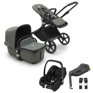 Fox Cub Cabriofix i-Size Travel System inc. FREE Rocker - Black/Forest Green