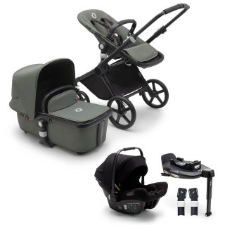 Fox Cub Turtle Air Travel System inc. FREE Rocker - Black/Forest Green