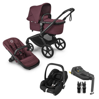 Fox 5 Renew All Terrain Cabriofix i-Size Travel System inc. FREE Rocker - Dark Cherry