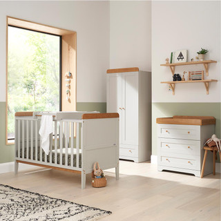 Rio 3 Piece Room Set - Dove Grey / Oak