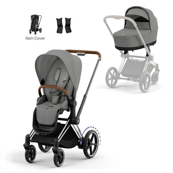 Cybex e-Priam Pram inc Lux Carrycot - Mirage Grey