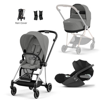 Cybex Mios Travel System inc Lux Carrycot - Mirage Grey