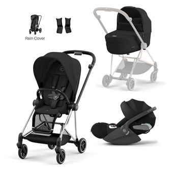 Cybex Mios Travel System inc Lux Carrycot - Sepia Black