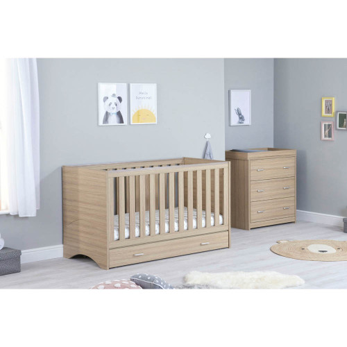 Babymore Veni 2-Piece Room Set with Drawer - Oak