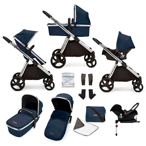 Ickle Bubba Eclipse Galaxy Travel System - Midnight Blue/Black Handle