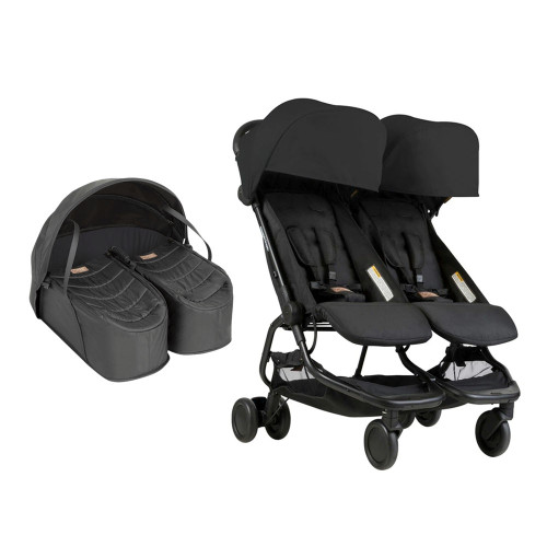 Mountain Buggy Nano Duo with Cocoon for Twins Bundle - Black