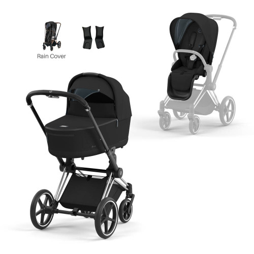 black cybex pram