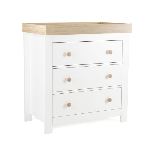 CuddleCo Luna Dresser - White & Oak