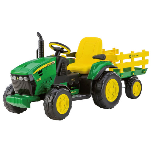 PEG John Deere Ground Force 12V Battery Operated Tractor with Trailer