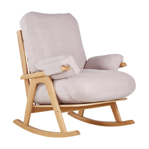 Gaia Hera Rocking Chair - Natural Oak/Blush