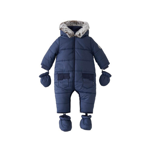 Silver Cross Quilted Pramsuit Newborn - Navy