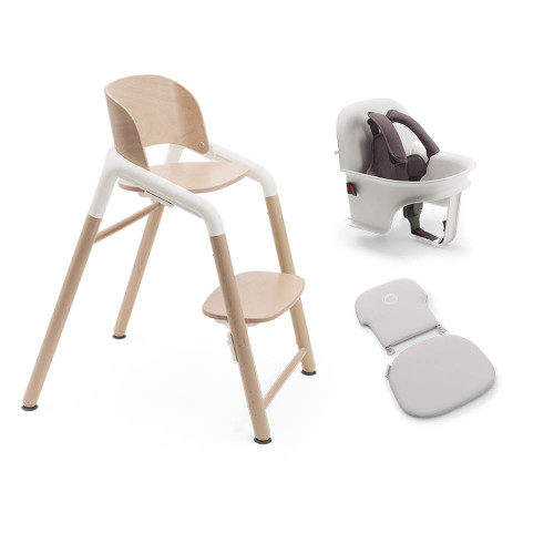 Bugaboo Giraffe + Baby Set & Pillow Set - Neutral Wood/White