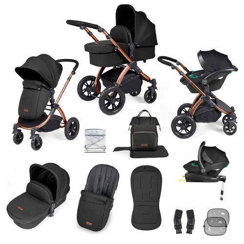 Ickle Bubba Stomp Luxe Stratus Travel System - Bronze/Midnight/Black