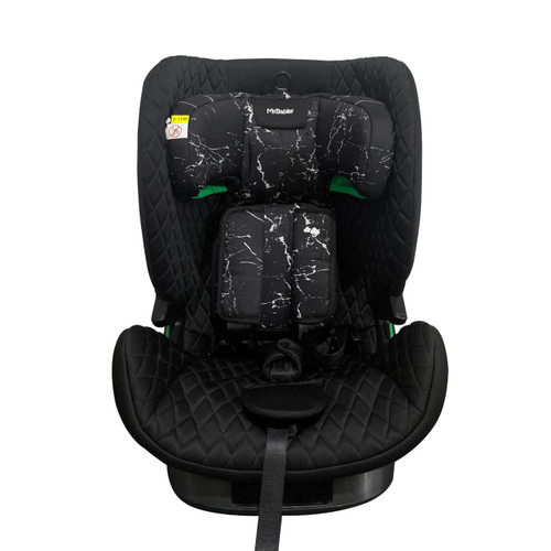 My Babiie iSize Isofix Car Seat (76-150cm) - Samantha Faiers Marble Black