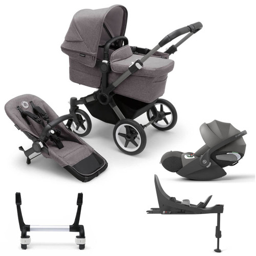 Bugaboo Donkey 5 Mono Complete + Cloud T & Base - Graphite/Grey Melange