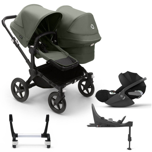 Bugaboo Donkey 5 Duo Complete + Cloud T & Base - Black/Forest Green