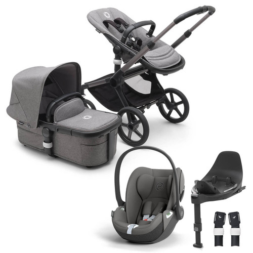 Bugaboo Fox 5 Complete + Cloud T & Base - Graphite/Grey Melange