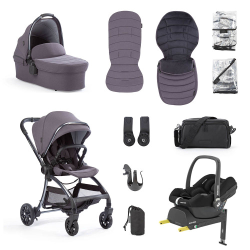 Junior Jones Aylo 12-Piece Cabriofix Travel System - Dark Slate/Gunmetal