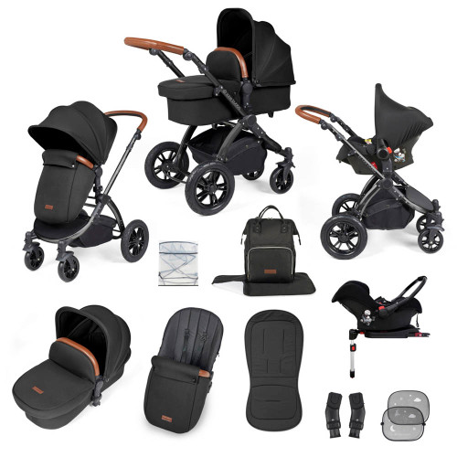 Ickle Bubba Stomp Luxe Galaxy Travel System - Black/Midnight/Tan