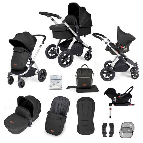 Ickle Bubba Stomp Luxe Galaxy Travel System - Silver/Midnight/Black