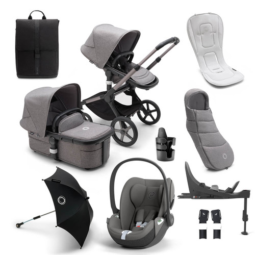 Bugaboo Fox 5 Cloud T Ultimate Bundle - Graphite/Grey Melange