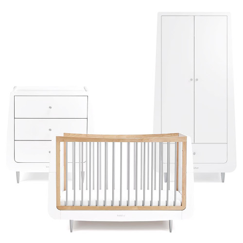 SnuzKot Skandi 3 Piece Nursery Furniture Set - Grey