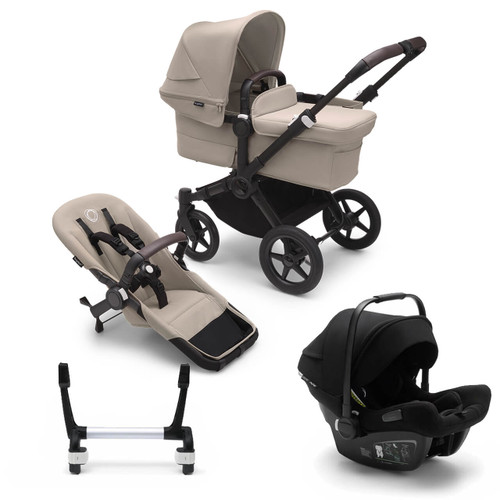 Bugaboo Donkey 5 Mono Complete + Turtle Air - Black/Desert Taupe