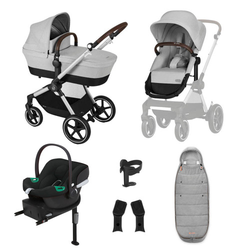 Cybex Eos Lux Silver Aton B2 Bundle - Lava Grey