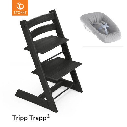 Stokke® Tripp Trapp® Highchair + Newborn Set - Oak Black