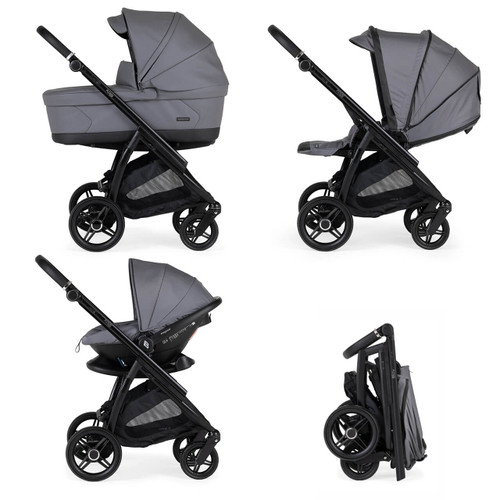 Bebecar Flowy Trio 3-in-1 Travel System - Dark Grey/Black (425)