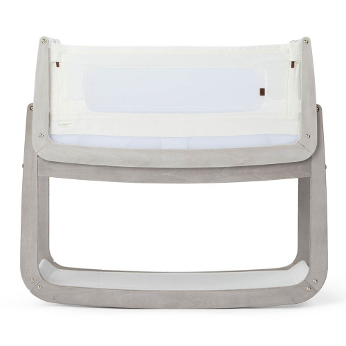SnuzPod 4 Bedside Crib with Mattress - Silver Birch