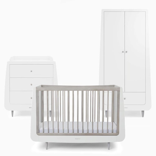 SnuzKot Skandi 3 Piece Nursery Furniture Set - Silver Birch