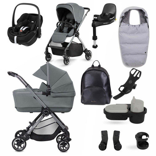 Silver Cross Dune Pram with Pebble 360 Pro Ultimate Pack - Glacier