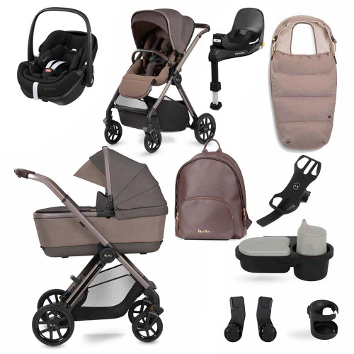 Silver Cross Reef Pram with Pebble 360 Pro Ultimate Pack - Earth