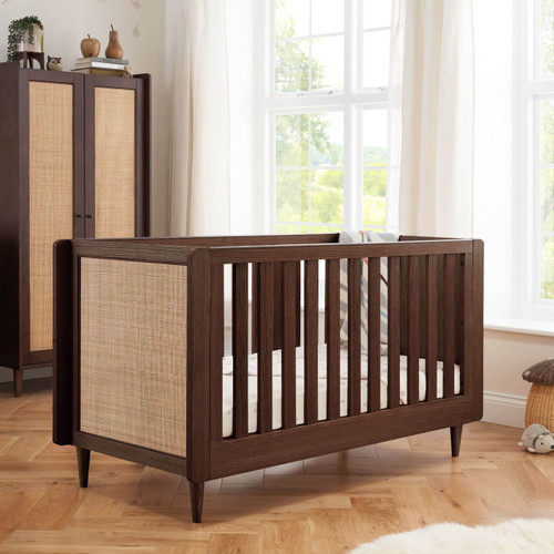 Tutti Bambini Japandi Cot Bed - Warm Walnut